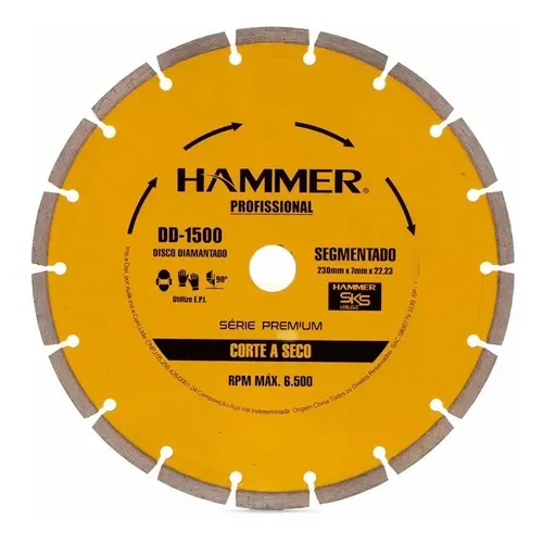 Disco Diamantado Segmentado 9" Hammer